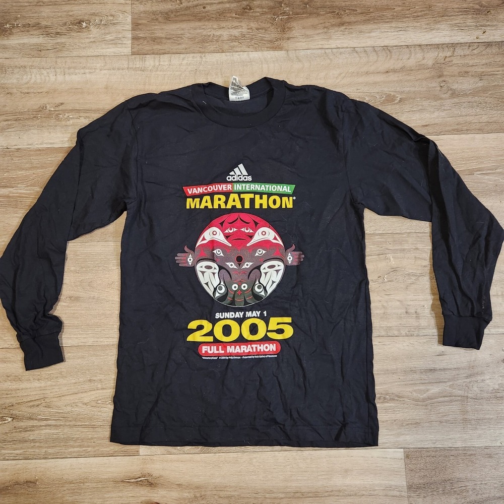 Adidas 2005 Vancouver International Marathon Finisher Mens XS Longsleeve Shirt